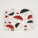 Lovely Umbrellas with Red Hearts